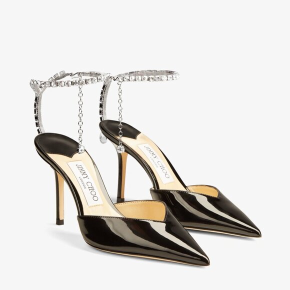 Jimmy Choo Saeda 85 Patent Leather 35.5 - Picture 1 of 5